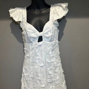 Small, White, Cotton Mini Dress